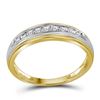 Image 2 : 1/2 CTW His & Hers Round Diamond Matching Wedding Ring 10kt Yellow Gold - REF-35T9K
