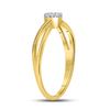 Image 3 : 1/10 CTW Round Diamond Solitaire Promise Bridal Ring 10kt Yellow Gold - REF-13N2Y
