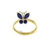 Image 1 : Genuine 0.60 ctw Sapphire Ring 14KT Yellow Gold - REF-34T5A
