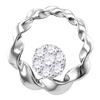 Image 1 : 1/4 CTW Round Diamond Circle Cradled Cluster Pendant 10kt White Gold - REF-19W2F