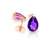 Image 1 : Genuine 3.15 ctw Amethyst Earrings 14KT Rose Gold - REF-21N2R
