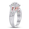 Image 2 : 1 & 1/4 CTW Round Diamond Bridal Wedding Engagement Ring 14kt Two-tone Gold - REF-143F9M