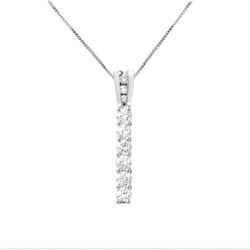 1.02 CTW Diamond Necklace 14K White Gold - REF-100W8H