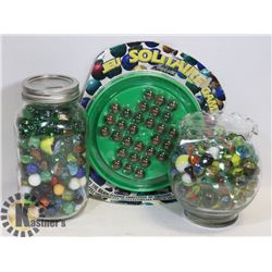 VINTAGE JARS OF MARBLES & SEALED