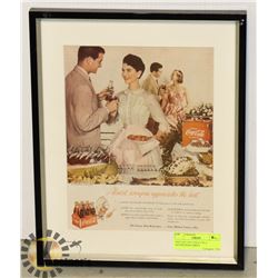 VINTAGE 1955 COCA COLA ADVERTISING PRINT