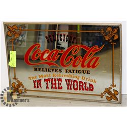 VINTAGE COCA-COLA MIRROR FRAMED