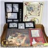 Image 1 : FLAT OF PICTURE FRAMES AND CHRISTMAS BOOK WITH