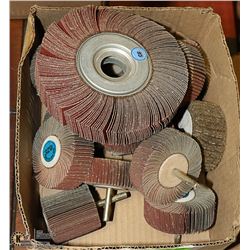 LOT OF 17 FLAP WHEELS, SANDERS