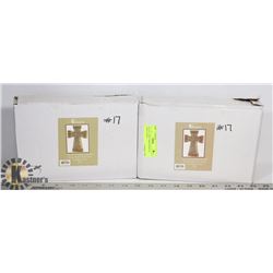 LOT OF 2 TEN COMMANDMENTS TABLE CROSS