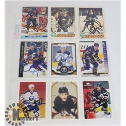 AUTOGRAPHED BUFFALO SABRES 9 CARD LOT