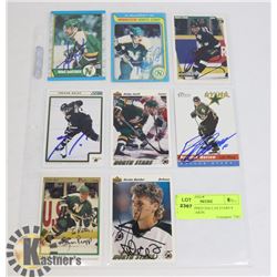 AUTOGRAPHED DALLAS STARS 8 HOCKEY CARDS