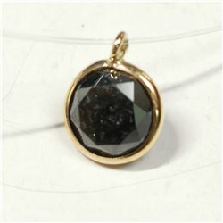 10K YELLOW GOLD FLOATING BLACK DIAMOND(1CT)