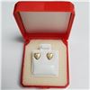 Image 3 : 14K YELLOW GOLD HEART SHAPE  EARRINGS