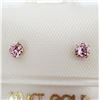 Image 1 : 10K YELLOW GOLD PINK CZ  EARRINGS