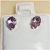 Image 1 : SILVER 2 AMETHYST(0.8CT)  EARRINGS