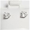 Image 1 : 14K WHITE GOLD CZ HEART SHAPE WITH 10K
