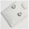 Image 2 : 14K WHITE GOLD CZ HEART SHAPE WITH 10K