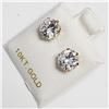 Image 2 : 10K YELLOW GOLD CZ 6.5MM  EARRINGS