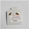 Image 3 : 10K YELLOW GOLD CZ 6.5MM  EARRINGS