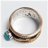 Image 1 : SILVER TURQUOISE SPINNABLE  RING (~SIZE 7-11.5)