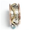 Image 2 : SILVER TURQUOISE SPINNABLE  RING (~SIZE 7-11.5)