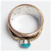Image 3 : SILVER TURQUOISE SPINNABLE  RING (~SIZE 7-11.5)