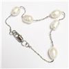 Image 1 : SILVER FRESH WATER PEARL 7.5"  BRACELET