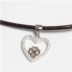 SILVER CZ 18"  NECKLACE