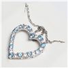 Image 2 : SILVER BLUE TOPAZ 20"  NECKLACE