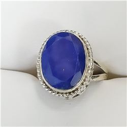 SILVER LAPIS LAZULI 7G  RING (~SIZE 7-11.5)