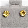 Image 1 : 14K YELLOW GOLD 2 CITRINE(0.6CT)  EARRINGS