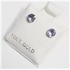 Image 2 : 10K YELLOW GOLD 2 TANZANITE+FRESH WATER