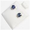 Image 2 : SILVER SAPPHIRE (0.63CT)  EARRINGS