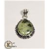 Image 1 : #223-PREHNITE PENDANT
