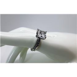 2)  2PCE PRINCESS CUT CZ WEDDING SET