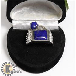 HIS AND HERS NATURAL LAPIS RING- FREE SIZE