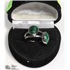 Image 1 : PAIR OF WOMEN NATURAL MALACHITE  RING