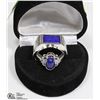 Image 1 : HIS AND HERS NATURAL LAPIS RING- FREE SIZE