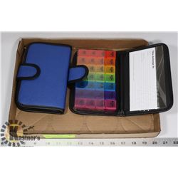 LOT OF 2 NEW WEEKLY PILL ORGANIZER WALLETS