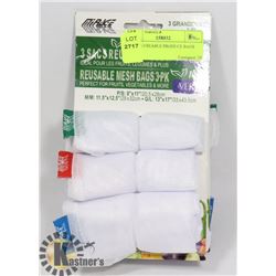 9PK RE-USEABLE PRODUCE BAGS