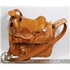 Image 1 : LEATHER HORSE PURSE VERY DETAILED- USED
