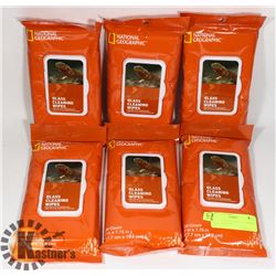 6 PACKS OF NATIONAL GEOGRAPHIC GLASS CLEANING