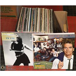 BOX OF APPROX. 75 ROCK, POP AND COUNTRY LP 33 1/3