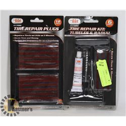 NEW TIRE REPAIR KIT WITH EXTRA PLUG SET