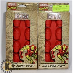 TWO MARVEL IRON MAN SHAPED ICE CUBE TRAYS