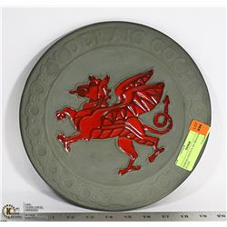 DORAIG GOCH CLAY DRAGON PLATE