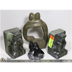 LOT OF SOAPSTONE CARVINGS