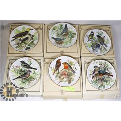 SET OF GERMAN BIRD PLATES