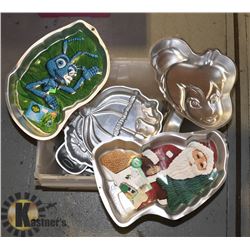 BOX OF ASSORTED WILTON CAKE PANS INCLUDES