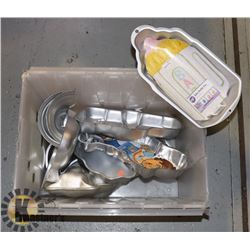 BOX OF ASSORTED WILTON CAKE PANS INCLUDES